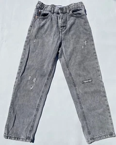 Zara Girls Size 10 Grey Distressed Jeans Mom Fit Style - Picture 1 of 8