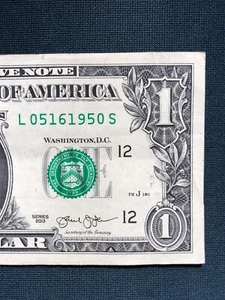 MAY 16th, 1950 - 05161950 BIRTHDAY-ANNIVERSARY  $1  (ONE DOLLAR) NOTE - Picture 1 of 3