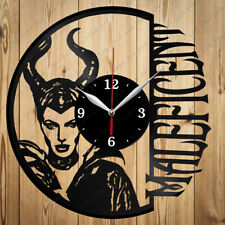 Vinyl Clock Maleficent Vinyl Wall Clock Handmade Decor Original Gift 3265