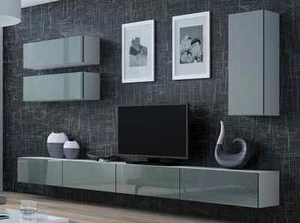 Modern Living Room Furniture Set Entertainment TV Unit Wall Cabinet VIVA 13 - Picture 1 of 14
