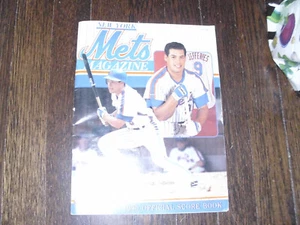 Gregg Jefferies NY Mets Magazine 1990 Score Book Auto with sept 1 ticket stub - Picture 1 of 2