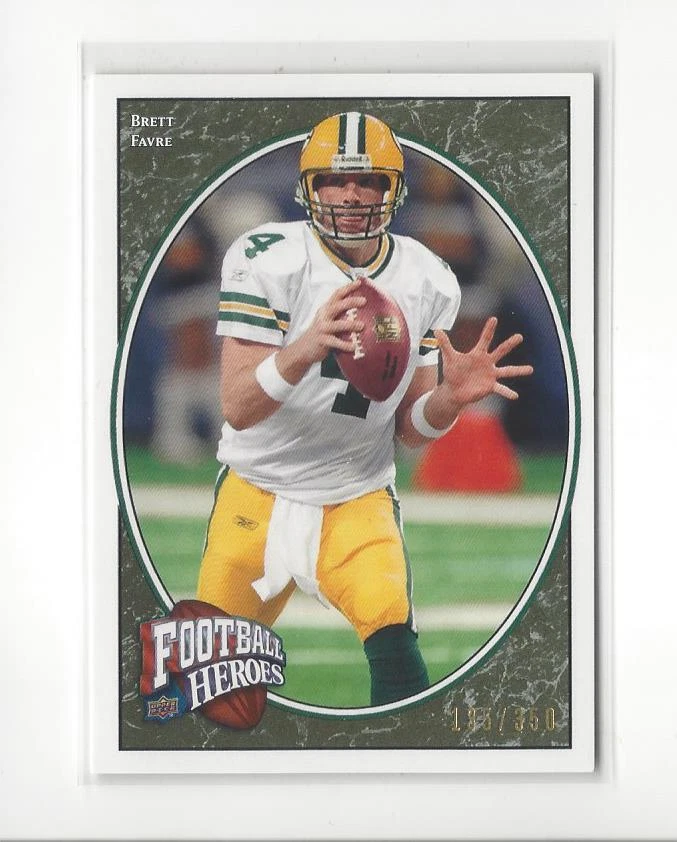 2008 Upper Deck Heroes Green #6 Brett Favre Packers /350  - Image 1 of 1