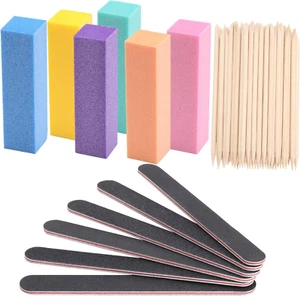 100 Pcs Orange Sticks for Nails Double Sided Multi Functional Wooden Cuticle Pus - Picture 1 of 12
