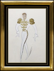 ERTE Original Gouache Painting Authentic Signed Art Deco Male Costume Design SBO - Picture 1 of 6