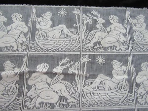 Vintage Figural Netting Lace Doily CD275 - Picture 1 of 9
