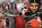Affiche Lebron James Miami Heat meilleur joueur de basket-ball ! NEUF ! ESPN ! NBA 24x36 !