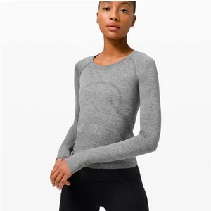 Lululemon Swiftly Tech Gray Long Sleeve 2.0 Race Length Size 0 - Picture 1 of 8