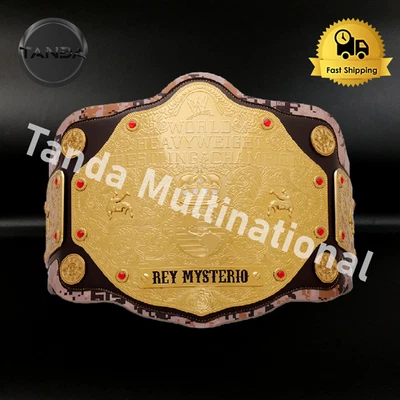 Cinturón de lucha libre Rey Myst,erio San Diego Big Gold Championship 2 mm latón Foto 1 de 4