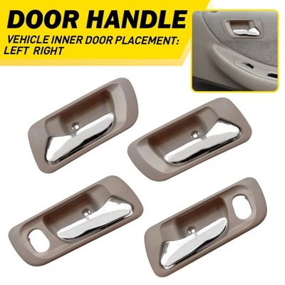 Beige 4X Manijas interiores delanteras + traseras para puerta Honda Accord 1999-04 Odyssey Foto 1 de 4