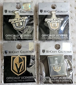 NEW Lot of 4 Vegas Golden Knights Logo & Stanley Cup Playoffs Pin NHL WINCRAFT - Picture 1 of 6