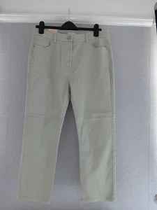 Brand New M&Co Sage Green Denim Crop Jeans Size 14 - Picture 1 of 8