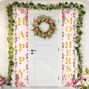 Happy Mothers Day Banner, Door Porch Sign Style 1 - Picture 1 of 7