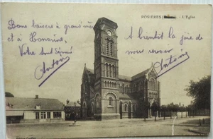 ROSIÈRES (Somme) 80 cpa L'Eglise 1914 - Picture 1 of 2