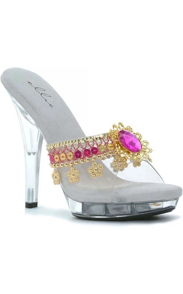  ZAPATOS DE TACÓN ALTO ESMERALDA PRINCESA INDIA BOLLYWOOD PARA MUJER ADULTA Foto 1 de 2