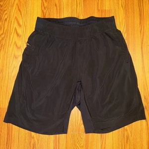 Lululemon T.H.E. Corto Foderato Uomo Grande Nero Atletico Elasticizzato Comfort - Foto 1 di 7