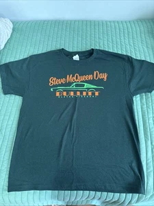 Bullitt “ Annual Steve McQueen Day" Slater Missouri T-Shirt Hunter Green M - Picture 1 of 5