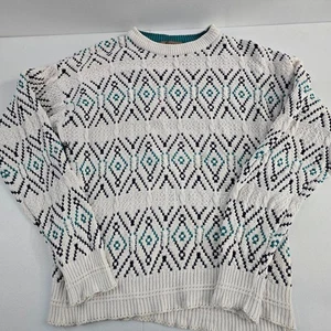 VTG Jantzen Men’s Sweater M Geometric Diamond Knit Made in USA 6708 - Picture 1 of 8