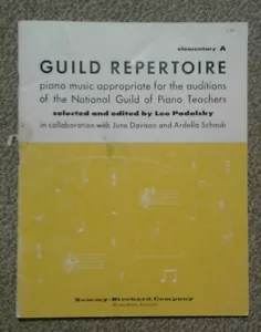 (National) Guild Repertoire Piano Music Elementary A For Auditions Music Book - Picture 1 of 3