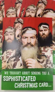 DUCK DYNASTY CHRISTMAS CARDS 16 PC *Signed* w/13 stamped envelopes elvis & cash - Picture 1 of 14