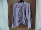 COLLECTION AT DEBENHAMS SIZE 16 LILAC CRNKLE TEXTURE CARDI SHRUG FRILL FRONT TOP
