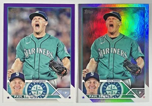 2023 Topps - Paul Sewald Meijer Purple & Rainbow Foil Parallels #207 Mariners - Picture 1 of 5