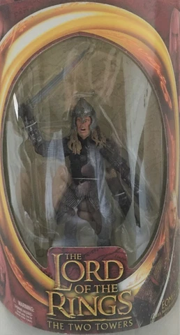 2002  LOTR * EOMER with SWORD ATTACK ACTION  *  ~TOY BIZ~ Cover