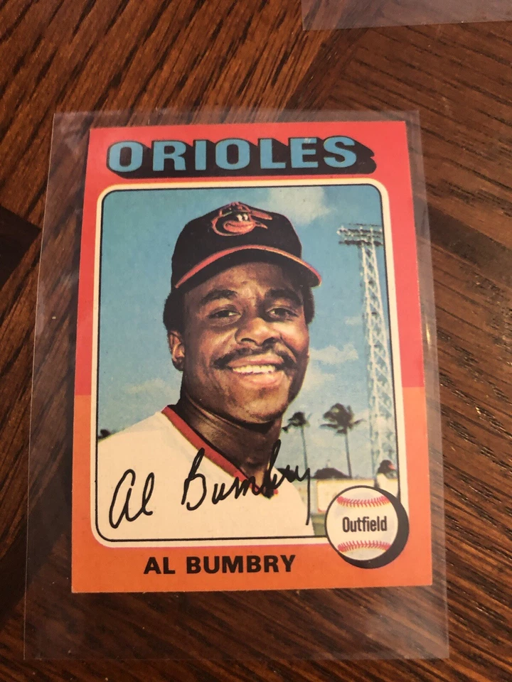 1975 Topps Mini #358 Al Bumbry Baltimore Orioles  Baseball Card - Image 1 of 4