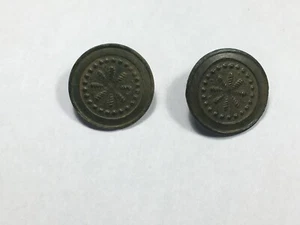 Lot 2 Anciens Boutons Militaire à Identifier (9-2) - Imagen 1 de 3