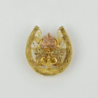 Corbata Bolo "Herradura" Oro Colinas Amarillo/Negro 10k Para Hombre Foto 1 de 2