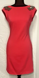ZARA fuchsia ärmelloses, rückenfreies, elegantes & schickes Kleid mit Strasssteinen; Gr. M - Bild 1 von 15
