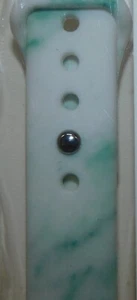 Aqua/White Swirls Silikon Smart Watch Armband für Apple Watch 38mm ― #CJ97 - Bild 1 von 3