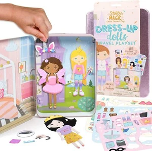 Story Magic Dress-Up Dolls Playset Pretend Play Magnetic Case Magnet Outfit - Picture 1 of 2