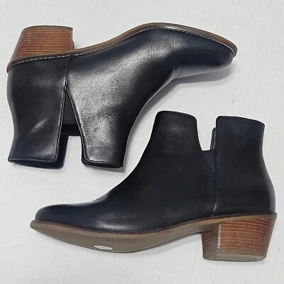 Botín al tobillo Cole Haan Abbot D44240 de cuero negro para mujer talla 7,5B EE. UU. Foto 1 de 4