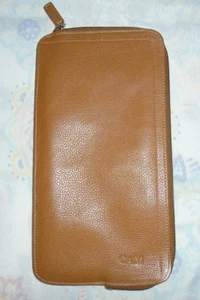 LEVENGER Leather Long Travel Wallet Passport Zipper Organizer Holder Monogrammed - Picture 1 of 10