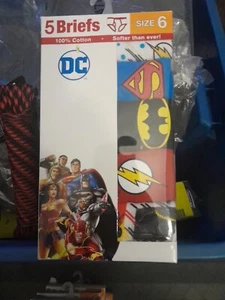 New Boys Underwear DC Justice League Size 6 Briefs Size 6 - Picture 1 of 1