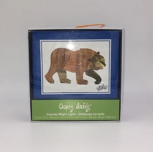 Eric Carle Oopsy Daisy Brown Bear Art Canvas Night Light - Ships For FREE!! - Picture 1 of 1