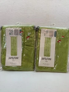 No Bounderies Party Time Lime Green With Flower Pattern Panel 40" Wide 84" - Picture 1 of 6