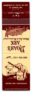 Noah's Ark Motor Inn RestaurantSt. Charles, MO Matchbook Cover Erlanger KY B3 - Picture 1 of 2