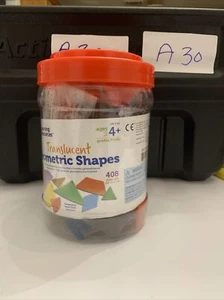 LEARNING RESOURCES TRANSLUCENT GEOMETRIC SHAPES - Picture 1 of 1
