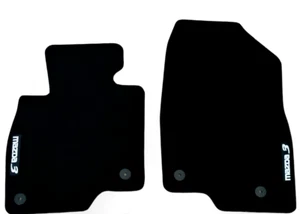 Alfombrillas delanteras de terciopelo para coche para alfombras impermeables Mazda 3 revestimientos automáticos 2 piezas - Imagen 1 de 7