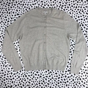 Cardigan classico donna J.Crew Factory grigio 100% cotone GRANDE E5957 DEF - Foto 1 di 5