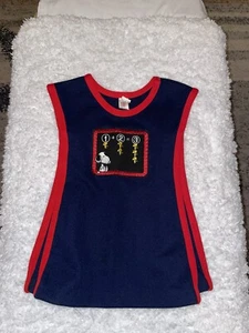 Danskin Vintage Snoopy & Woodstock vintage 1958 girls sz. 4 navy jumper (math) - Picture 1 of 8