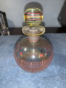 vintage perfume decanter colorful stiped - Picture 1 of 3