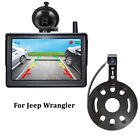 5'' Wireless Monitor + RearView Spare Tire Mount Backup Camera For Jeep Wrangler