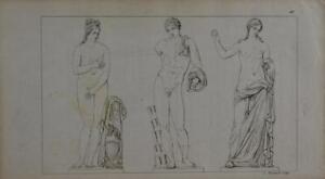Ancient Greek Gods Goddesses Mythology Art Engraving Antique 1820's Original