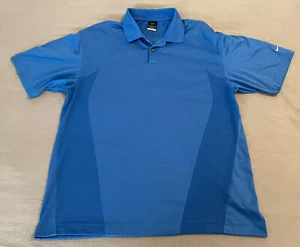 Nike Golf Polo Shirt Dri Fit Mens Adult Large Blue Casual Athletic Breathable - Picture 1 of 10