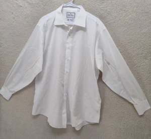 Brooks Brothers Men Shirt 16 1/2 White 100% Cotton Long Sleeve Button Down Fit - Picture 1 of 17