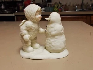 DEPARTMENT 56 SNOWBABIES  PORCELAIN FIGURINE TITLED  WHY DON'T YOU TALK TO ME - Picture 1 of 4