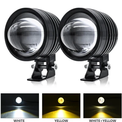 Car Headlight Dual Color Working Fog Lamp Spotlight For Auto Auxiliary Lighting - Image 1 of 4