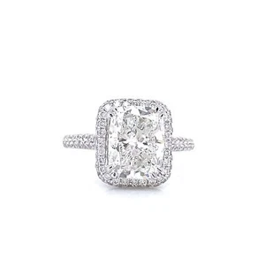 Lucila 3 Carat Cushion Cut Lab Grown Diamond Engagement Ring Halo. IGI Certifie - Picture 1 of 3
